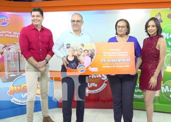 Foto: LOTO Nicaragua entrega ganancias a Lotería Nacional / TN8 Foto: LOTO Nicaragua entrega ganancias a Lotería Nacional / TN8