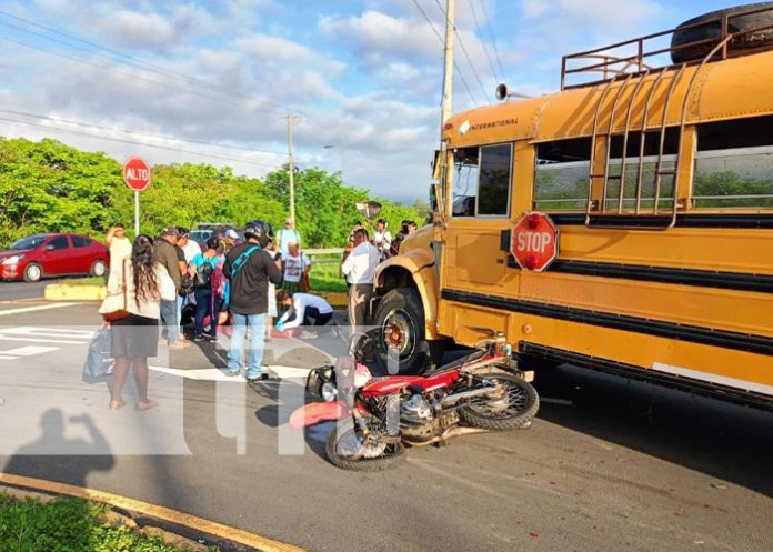 Foto: Accidente de tránsito en rotonda de Masaya / TN8