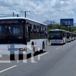 Nueva flota de buses chinos llega a León rumbo a Managua Foto: Nuevos buses chinos llegan a León / TN8
