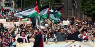 Foto: En Bruselas exigen cese del genocidio en Gaza /Cortesía