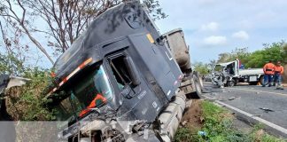 Foto: Fuerte accidente con camión en Carretera El Crucero - San Rafael del Sur / TN8