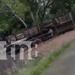 Foto: Otro accidente en el Triángulo Minero: camión cargado de ganado se da vuelta/TN8