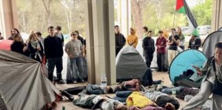 Foto: Movilización estudiantil en Barcelona /cortesía