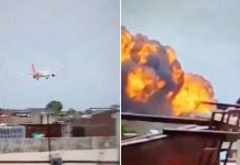VIDEO: Este es el momento exacto de la caída del avión en India Foto: Captan el momento de la caída del avión en India /Cortesía