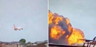 Foto: Captan el momento de la caída del avión en India /Cortesía