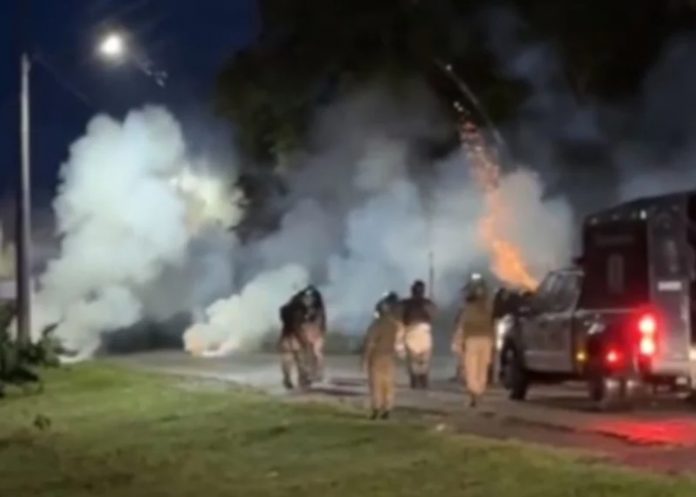 Foto: Represión policial en Panamá /cortesía