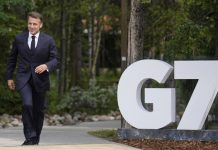 Foto: Macron desde el G7 /cortesía