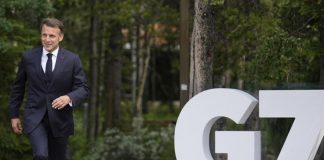 Foto: Macron desde el G7 /cortesía