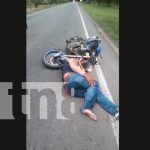 Imprudencia de motociclista provocó un accidente vial en el departamento de Rivas Foto: Imprudencia de motociclista provocó un accidente vial en el departamento de Rivas/TN8