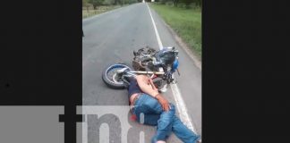 Foto: Imprudencia de motociclista provocó un accidente vial en el departamento de Rivas/TN8