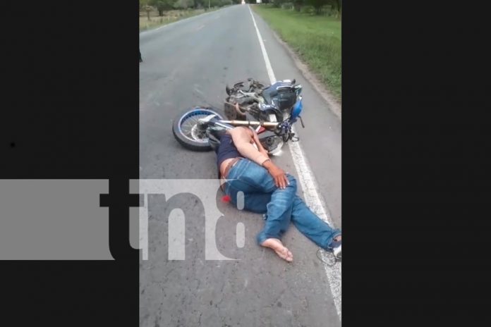 Foto: Imprudencia de motociclista provocó un accidente vial en el departamento de Rivas/TN8