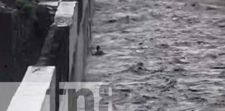 Foto: Rescatan con vida a un joven que cayó en las fuertes corrientes del sector La Robelo/TN8