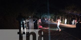 Foto: Hilux se estrella y vuelca con pasajeros en Nueva Segovia/TN8