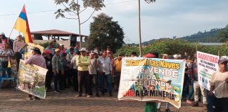 Foto: Rechazo ciudadano en Ecuador: masiva protesta en Las Naves contra proyecto minero / Cortesía