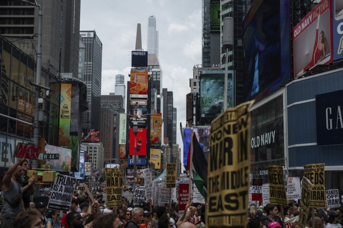 Foto: Protestas estallan en EE.UU. tras el ataque contra Irán /Cortesía Foto: Protestas estallan en EE.UU. tras el ataque contra Irán /Cortesía