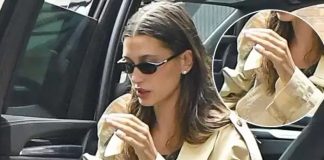 Foto: Hailey Bieber sin anillo /cortesía