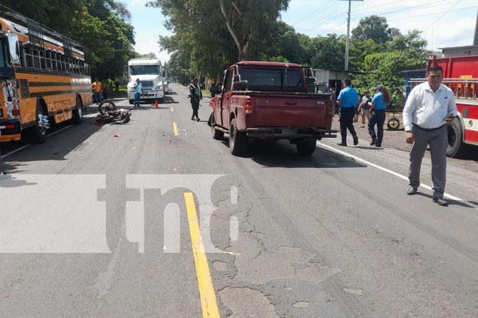 Foto: Otro accidente por imprudencia en la carretera León–Chinandega /TN8