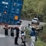 Nuevo accidente en Cuesta El Coyol deja un herido Foto:Otro accidente de tránsito en la Panamericana norte/TN8
