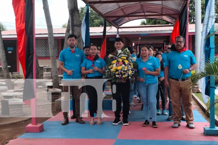 Foto: Diriamba honra a su héroe con arte, historia y compromiso estudiantil/TN8