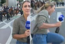 Policía dispara a periodista durante cobertura en vivo del caos en Los Ángeles Foto: ¡Policía desata brutalidad! Disparan a periodista en plena cobertura en Los Ángeles /Cortesía