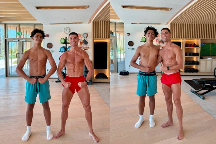Foto: Cristiano Ronaldo posa con su hijo/Cortesía