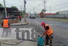 Foto: Reparación de calles en el barrio Cuba, Distrito II de Managua / TN8