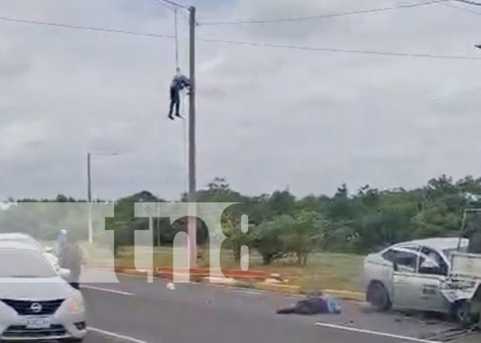Foto: Fuerte accidente de tránsito en el sector de La Garita Norte, Managua / TN8