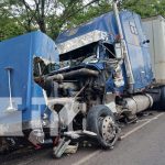 Como de película: joven logra sobrevivir a brutal impacto en la Cuesta El Coyol Foto: Choque de película de acción entre camiones en la Cuesta El Coyol / TN8