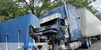 Foto: Choque de película de acción entre camiones en la Cuesta El Coyol / TN8