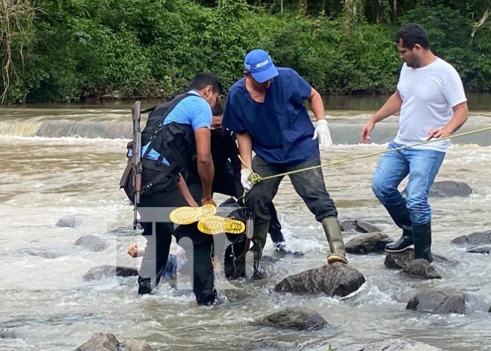 Foto: Investigación por cuerpo en un río de Chontales / TN8 Foto: Investigación por cuerpo en un río de Chontales / TN8