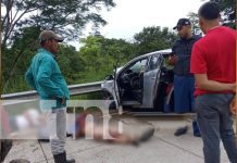 Taxista muere en Siuna tras colisión en puente Baka; hay cinco heridos Foto: Mortal accidente de tránsito en Siuna, Caribe Norte / TN8