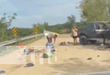 Fatal accidente en Chinandega deja un niño fallecido y cuatro lesionados Foto: Trágico vuelco de camioneta en Chinandega / TN8