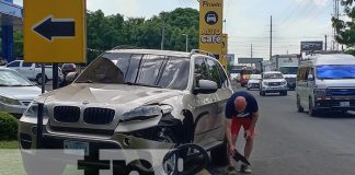 Foto: Fuerte choque de vehículos en la Carretera a Masaya / TN8