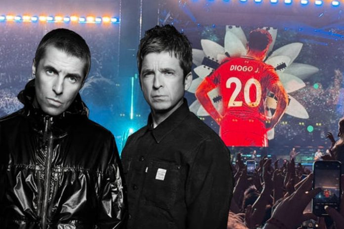 Foto: Oasis rinde homenaje al futbolista Diogo Jota/ Cortesía Foto: Oasis rinde homenaje al futbolista Diogo Jota/ Cortesía