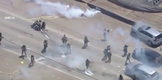 Foto: Caos en California por un operativo de migración /Cortesía