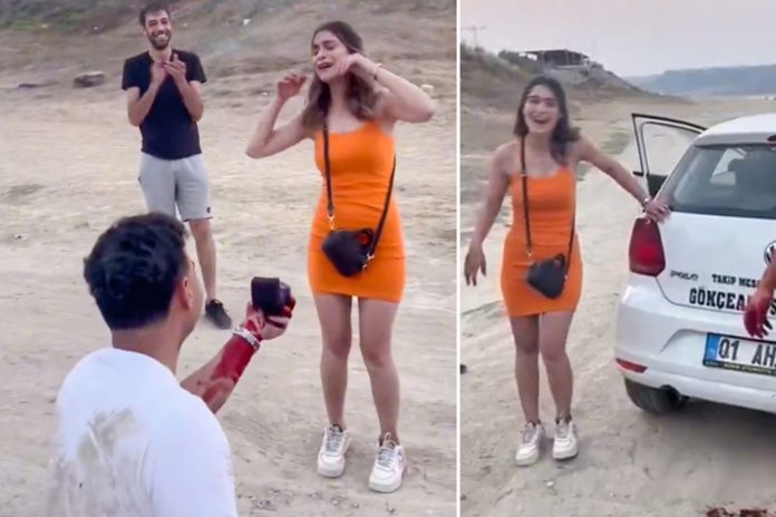 Foto: La inusual forma de pedir matrimonio /Cortesía