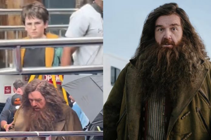 Foto: Apariciones de Harry y Hagrid en pleno rodaje/ Cortesía Foto: Apariciones de Harry y Hagrid en pleno rodaje/ Cortesía