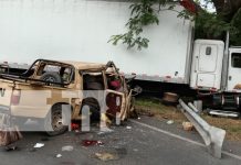 Accidente de tránsito en el km 39.5 carretera a Nagarote deja siete personas lesionadas Foto: Accidente de tránsito en el km 39.5 carretera a Nagarote deja siete personas lesionadas/TN8