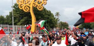 Foto: Celebración del 46/19, desde la Plaza La Fe en Managua/ TN8