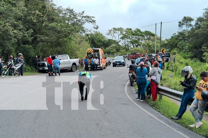 2 Foto: Motociclista pierde la vida en accidente de tránsito en la carretera Matagalpa - Jinotega/TN8