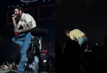 Foto: Post Malone ha sido la última víctima en caerse de un escenario/ Cortesía