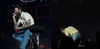 Foto: Post Malone ha sido la última víctima en caerse de un escenario/ Cortesía