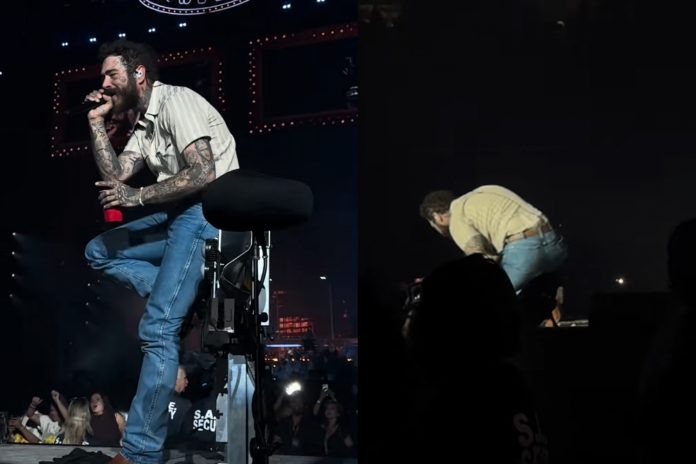Foto: Post Malone ha sido la última víctima en caerse de un escenario/ Cortesía Foto: Post Malone ha sido la última víctima en caerse de un escenario/ Cortesía