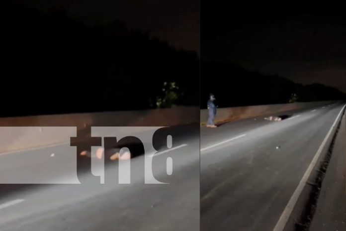 Foto: Accidente en el sector de la Garita Norte, en Managua/ TN8 Foto: Accidente en el sector de la Garita Norte, en Managua/ TN8