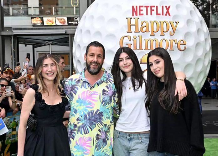 Foto: Adam Sandler y sus hijas /cortesía