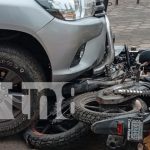¡Insólito! Camioneta se enciende sola y causa múltiple colisión en Ometepe Foto: Vehículo estacionado cobra vida y choca con cinco vehículos/TN8