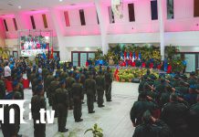 Foto: Acto por 46 aniversario de la Fuerza Aérea de Nicaragua, presidido por el Comandante Daniel Ortega y la Compañera Rosario Murillo / TN8