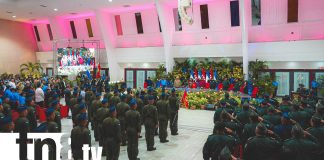 Foto: Acto por 46 aniversario de la Fuerza Aérea de Nicaragua, presidido por el Comandante Daniel Ortega y la Compañera Rosario Murillo / TN8