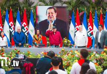 Foto: Acto por el 71 natalicio del Comandante Hugo Chávez, presidido por el Comandante Daniel Ortega y la Compañera Rosario Murillo