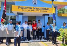 Foto: Unidad policial en homenaje a la capitana Alma Iris Carrión /TN8